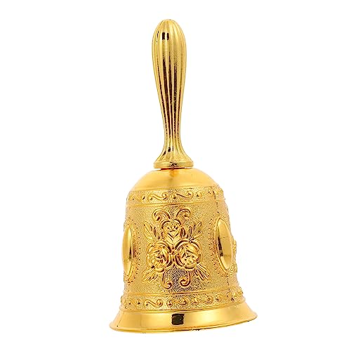 WRITWAA Retro Handglocke Metall Tischglocke mit Klarem Klang Robuste Handklingel für Restaurant Bar und Service Traditionelle Rufglocke als Dekoratives Vintage Accessoire für Zuhause und von WRITWAA