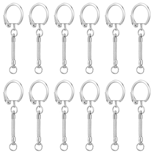 SchlüSselanhäNger G-Form Mit 30 StüCken Schlangenketten Ideal FüR SchlüSsel Und Bastelarbeiten Robuste Metallkonstruktion von WRITWAA