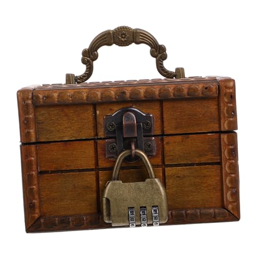 WRITWAA Schmuckaufbewahrungsbox Aus Vintage-holz Mit Schloss Kleine Dekorative Schmuckschatulle Antike Aufbewahrungskiste Für Schmuck Und Heimdekoration von WRITWAA