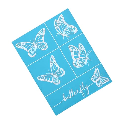 WRITWAA Selbstklebende Waschbare Siebdruck schablone mit Schmetterlingsmuster Glatte Oberfläche Wiederverwendbares Mesh transfer template für DIY Bastelprojekte Fotoalben Grußkarten WRITWAA Selbstklebende Waschbare Siebdruck schablone mit Schmetterlingsmuster Glatte Oberfläche Wiederverwendbares Mesh transfer template für DIY Bastelprojekte Fotoalben Grußkarten von WRITWAA