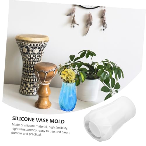 WRITWAA Silikonform Vase für Epoxidharz DIY Gießform Flexibel Transparent Langlebig für Kunstharz Basteln und Aufbewahrung Geeignet für Handwerksprojekte und Kreative Dekoration von WRITWAA