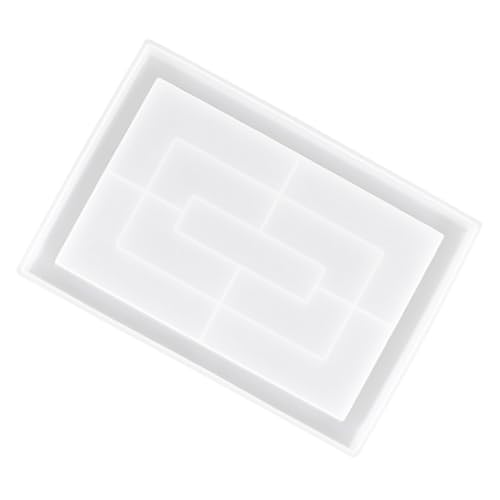 WRITWAA Silikonform für DIY Epoxidharz Gießen Rechteckiges Tablett mit Glatten Rundungen Langlebiges Hautfreundliches Silikon für Blumentopfhalter und Kreative Bastelprojekte von WRITWAA