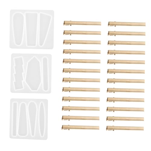 WRITWAA Silikonform für Haarklammern DIY Epoxidharz Gießform Wiederverwendbar Einfach zu Reinigen Sicheres Silikon für Kreative Haarspangen Herstellung von WRITWAA