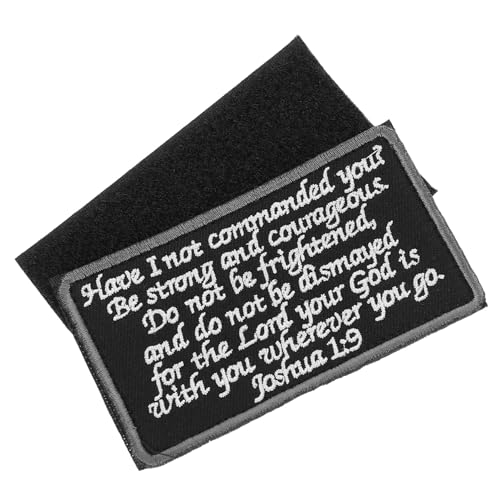 WRITWAA Stickerei armband mit Bibelzitat Bestickter DIY aufnäher für Kleidung Taschen und Bastelzubehör Praktisches Reparatur patch für Kleidung und Accessoires mit Grauem Rand von WRITWAA