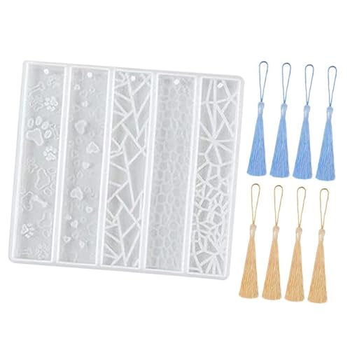 WRITWAA Teiliges Silikon Lesezeichen Gießform für Epoxidharz DIY mit Fächern und Bunten Quasten Langlebig Formstabil für Kreative Buchzeichen Herstellung WRITWAA Teiliges Silikon Lesezeichen Gießform für Epoxidharz DIY mit Fächern und Bunten Quasten Langlebig Formstabil für Kreative Buchzeichen Herstellung von WRITWAA