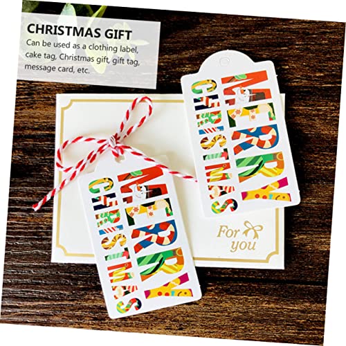 WRITWAA Teiliges Weihnachtsanhänger mit Baumwollschnur Stabile Etiketten aus Papierboard Kreative Weihnachtsdeko für Geschenke Baum Party Vielseitig Verwendbar Aufhängeseilen von WRITWAA