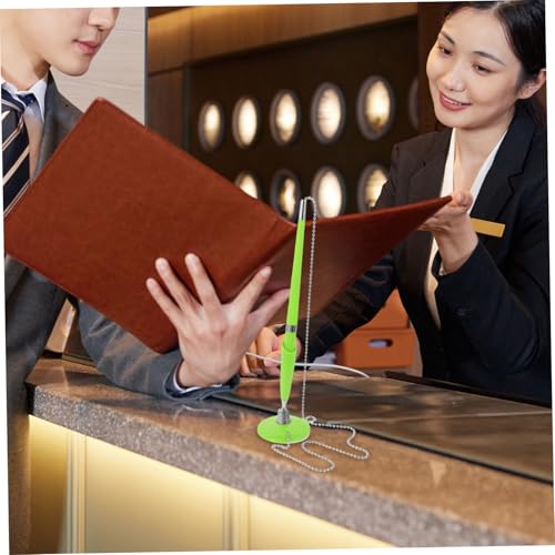 WRITWAA Tisch stift mit Kette Verschleißfester Feststehender Kugelschreiber für Bank Hotel Büro Glattes Schreiben Stabile Kunststoffausführung Einfaches Nachfüllen Grüner WRITWAA Tisch stift mit Kette Verschleißfester Feststehender Kugelschreiber für Bank Hotel Büro Glattes Schreiben Stabile Kunststoffausführung Einfaches Nachfüllen Grüner von WRITWAA