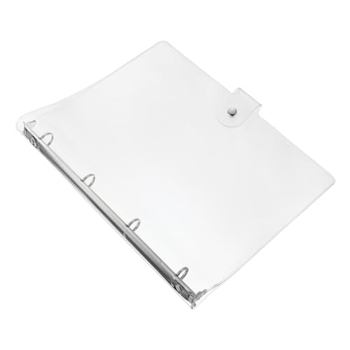 WRITWAA Transparente Kunststoff Ringordner Hülle Einband mit Druckknopfverschluss Langlebige Notizbuchschale für Schule und Büro Schützende Flexible Hand account cover für Schüler und von WRITWAA