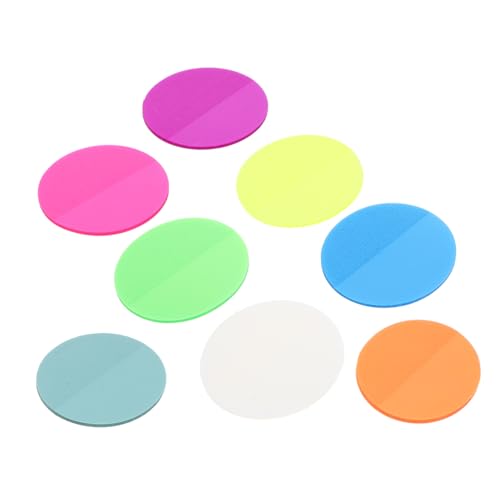 WRITWAA Transparente Selbstklebende Runde Haftnotizen aus Pet Wiederablösbare Memo Pads in Fluoreszierenden Farben Vielseitig für Büro Schule und Zuhause Praktische Notizzettel für von WRITWAA