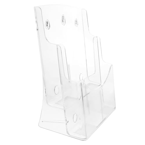 WRITWAA Transparenter Akryl Dokumentenhalter Wandmontage Büro Prospektständer Organizer für Ordner Zeitschriften und Flyer Klarer Ablagekorb für Schulsachen und Zuhause von WRITWAA
