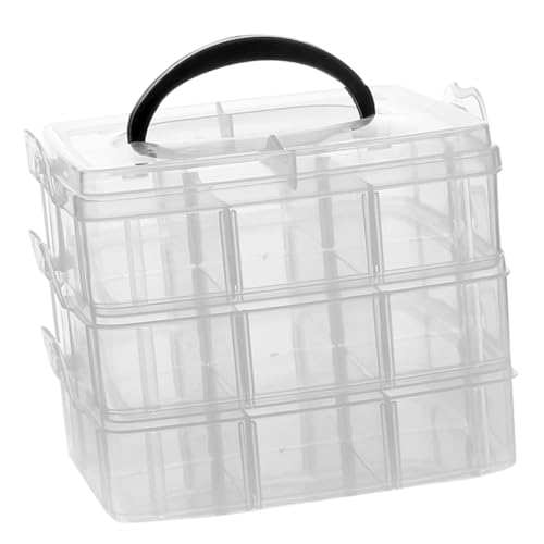 WRITWAA Transparentes Dreischichtiges Schmuck Haargummibox mit Fächern Abnehmbare Kunststoff aufbewahrungsbox Leicht und Tragbar für Schmuck und Kleine Accessoires Ordnet Schreibtisch WRITWAA Transparentes Dreischichtiges Schmuck Haargummibox mit Fächern Abnehmbare Kunststoff aufbewahrungsbox Leicht und Tragbar für Schmuck und Kleine Accessoires Ordnet Schreibtisch von WRITWAA