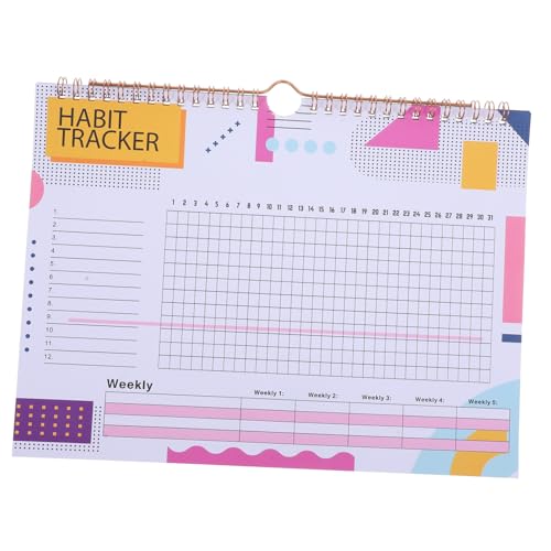 WRITWAA Undatierter Habit Tracker Planer Wochenkalender mit Monatsübersicht Praktischer Gewohnheitstracker für Tägliche Zielverfolgung Geeignet für Studenten Mütter und Lehrer von WRITWAA