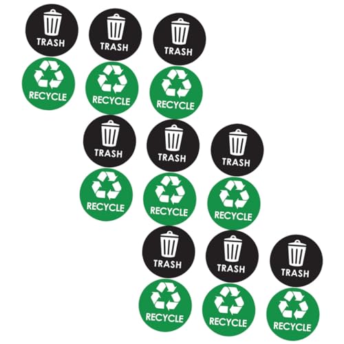 WRITWAA Wasserdichte PVC Mülltonnenaufkleber Recycling labels Selbstklebend für Abfalltrennung Zuhause Büro Restaurant Umweltfreundliche Mülltrennungsaufkleber von WRITWAA