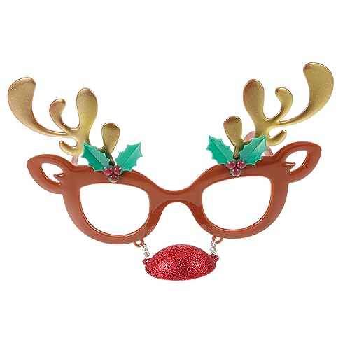 WRITWAA Weihnachtliche Partybrille mit Lustigen Geweih Elementen Bunte Festival Dekoration Kreatives Foto Accessoire für Erwachsene und Weihnachtskostüm Zubehör WRITWAA Weihnachtliche Partybrille mit Lustigen Geweih Elementen Bunte Festival Dekoration Kreatives Foto Accessoire für Erwachsene und Weihnachtskostüm Zubehör von WRITWAA