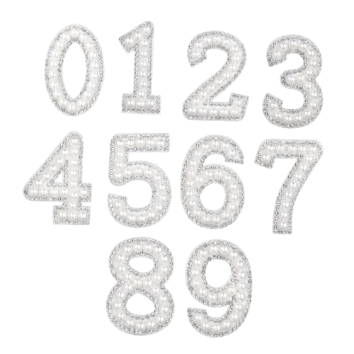 WRITWAA Weiße Zahlen Bügelflicken mit Perlen und Strass Flexible Aufnäher zum Aufbügeln für Kleidung DIY Dekoration Reparaturflicken für Pullover Hemden Rucksäcke und Kissen WRITWAA Weiße Zahlen Bügelflicken mit Perlen und Strass Flexible Aufnäher zum Aufbügeln für Kleidung DIY Dekoration Reparaturflicken für Pullover Hemden Rucksäcke und Kissen von WRITWAA
