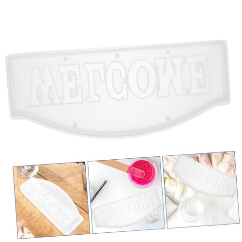 WRITWAA Willkommen Epoxidharz Gießform Buchstaben Silikonform für DIY Dekoration Langlebig und Bruchfest für Heimwerker und Wohnkultur von WRITWAA