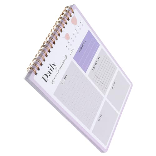 WRITWAA Zeitmanagement Notizblock Violett Praktischer Tagesplaner und Study Plan Pad Leicht und Handlich für Arbeit Schule und Homeschool mit Lesezeichen für Einfache Organisation und von WRITWAA