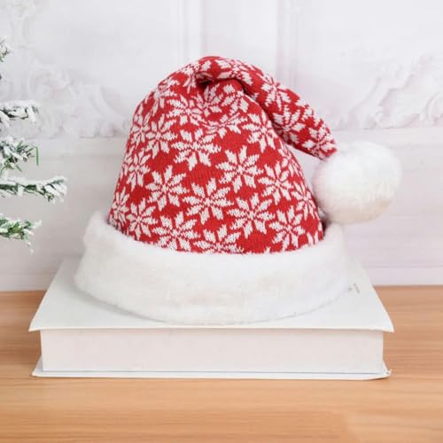 Gestrickte Weihnachtsmütze, niedlicher Pompon, für Erwachsene, Kinder, weiche Beanie, Weihnachtsmannmütze, Neujahrsparty, Kindergeschenk, Navidad, Natal, Noel-Dekoration, dick gestrickt 3 Gestrickte Weihnachtsmütze, niedlicher Pompon, für Erwachsene, Kinder, weiche Beanie, Weihnachtsmannmütze, Neujahrsparty, Kindergeschenk, Navidad, Natal, Noel-Dekoration, dick gestrickt 3 von WRJLIN