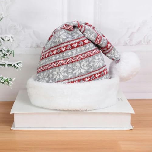 Gestrickte Weihnachtsmütze, niedlicher Pompon, für Erwachsene, Kinder, weiche Beanie, Weihnachtsmannmütze, Neujahrsparty, Kindergeschenk, Navidad, Natal, Noel-Dekoration, dick gestrickt4 Gestrickte Weihnachtsmütze, niedlicher Pompon, für Erwachsene, Kinder, weiche Beanie, Weihnachtsmannmütze, Neujahrsparty, Kindergeschenk, Navidad, Natal, Noel-Dekoration, dick gestrickt4 von WRJLIN
