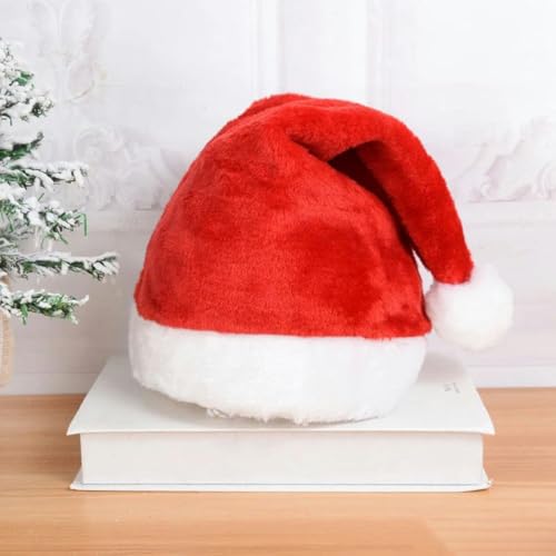 Gestrickte Weihnachtsmütze, niedlicher Pompon, für Erwachsene, Kinder, weiche Beanie, Weihnachtsmannmütze, Neujahrsparty, Kindergeschenk, Navidad Natal Noel Dekoration, Stoffmütze, Größe M Gestrickte Weihnachtsmütze, niedlicher Pompon, für Erwachsene, Kinder, weiche Beanie, Weihnachtsmannmütze, Neujahrsparty, Kindergeschenk, Navidad Natal Noel Dekoration, Stoffmütze, Größe M von WRJLIN