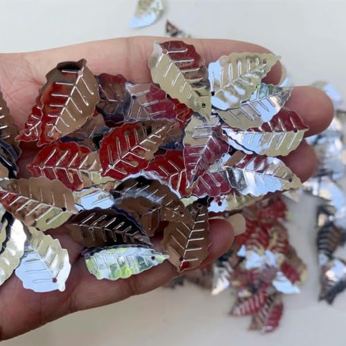 Pailletten, 16 mm/25 mm, PVC-Blätter, lose Pailletten, Pailletten, Nähdekorationszubehör, Basteln, Dekorationszubehör, 10 g/20 g-Silber-25 mm, 20 g Pailletten, 16 mm/25 mm, PVC-Blätter, lose Pailletten, Pailletten, Nähdekorationszubehör, Basteln, Dekorationszubehör, 10 g/20 g-Silber-25 mm, 20 g von WRJLIN