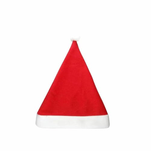 Weihnachtsmütze, rot, für Erwachsene und Kinder, Vliesstoff, Weihnachtsmann, Weihnachtsmütze, Weihnachtsgeschenk, klein, 1 Stück Weihnachtsmütze, rot, für Erwachsene und Kinder, Vliesstoff, Weihnachtsmann, Weihnachtsmütze, Weihnachtsgeschenk, klein, 1 Stück von WRJLIN