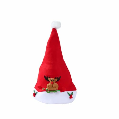 Weihnachtsmütze für Erwachsene und Kinder, Vliesstoff, Weihnachtsmann, Weihnachtsmütze, Frohe Weihnachten, Neujahr, Party, Festival, Dekoration, Geschenke, Stil 4 Weihnachtsmütze für Erwachsene und Kinder, Vliesstoff, Weihnachtsmann, Weihnachtsmütze, Frohe Weihnachten, Neujahr, Party, Festival, Dekoration, Geschenke, Stil 4 von WRJLIN