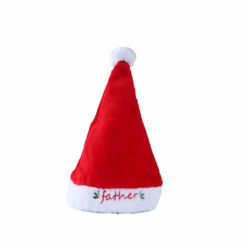 Weihnachtsmütze für Erwachsene und Kinder, Vliesstoff, Weihnachtsmann, Weihnachtsmütze, Frohe Weihnachten, Neujahr, Party, Festival, Dekoration, Geschenke, Stil 6 Weihnachtsmütze für Erwachsene und Kinder, Vliesstoff, Weihnachtsmann, Weihnachtsmütze, Frohe Weihnachten, Neujahr, Party, Festival, Dekoration, Geschenke, Stil 6 von WRJLIN