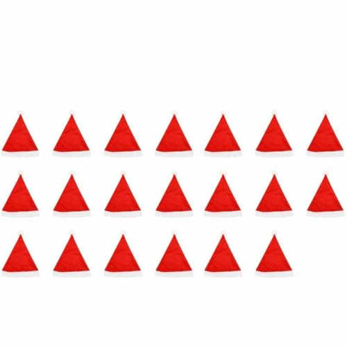 Weihnachtsmützen für Erwachsene und Kinder, Vliesstoff, Weihnachtsmann, Weihnachtsmütze, Kappe, Frohe Weihnachten, Neujahr, Party, Festival, Dekoration, Geschenke, Erwachsene, 20 Stück Weihnachtsmützen für Erwachsene und Kinder, Vliesstoff, Weihnachtsmann, Weihnachtsmütze, Kappe, Frohe Weihnachten, Neujahr, Party, Festival, Dekoration, Geschenke, Erwachsene, 20 Stück von WRJLIN