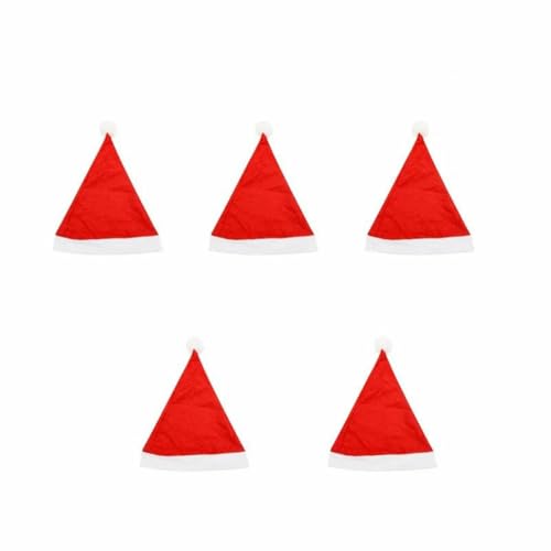 Weihnachtsmützen für Erwachsene und Kinder, Vliesstoff, Weihnachtsmann, Weihnachtsmütze, Mütze, Mütze, Frohe Weihnachten, Neujahr, Party, Festival, Dekoration, Geschenke, Erwachsene, 5 Stück Weihnachtsmützen für Erwachsene und Kinder, Vliesstoff, Weihnachtsmann, Weihnachtsmütze, Mütze, Mütze, Frohe Weihnachten, Neujahr, Party, Festival, Dekoration, Geschenke, Erwachsene, 5 Stück von WRJLIN