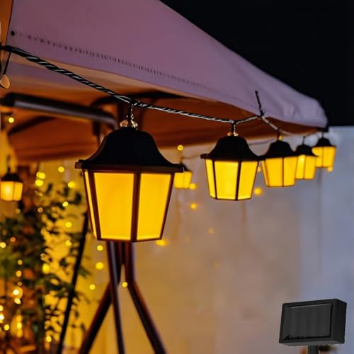 WRQIOO Lichterkette Außen Solar, Solar Lichterkette Aussen Lampions, 10 Laterne LED 3,5 Meter Warmweiß, Solarlichterkette Außen Wetterfest für Hochzeit Balkon Terrasse Garten Deko WRQIOO Lichterkette Außen Solar, Solar Lichterkette Aussen Lampions, 10 Laterne LED 3,5 Meter Warmweiß, Solarlichterkette Außen Wetterfest für Hochzeit Balkon Terrasse Garten Deko von WRQIOO