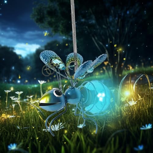 WRQIOO Solarlampen für Außen Hängend Biene, LED Glühwürmchen Solar Leuchte für Garten, Biene Garten Deko Solarleuchte, Biene Außen Gartendeko Lichterketten für Outdoor,Garden,Terrasse,Balkon(Blau) WRQIOO Solarlampen für Außen Hängend Biene, LED Glühwürmchen Solar Leuchte für Garten, Biene Garten Deko Solarleuchte, Biene Außen Gartendeko Lichterketten für Outdoor,Garden,Terrasse,Balkon(Blau) von WRQIOO