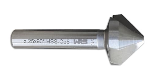 WRS Kegelsenker DIN 335/C, HSS-E (Co5), für Edelstahl, Präzisionsausführung, MADE IN GERMANY, m. 3 Schneiden, 90° Senkwinkel, in Kunststoffbox, Größe: 40,0 mm Ø von WRS WINTERHOFF