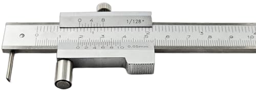 WRS Präz.-Anreißmessschieber mit Rolle und Feststellschraube, INOX, mit auswechselbarer Hartmetall-Spitze, mattverchromt, gelaserte Skala, im Etui, Größe: 400 mm Messbereich WRS Präz.-Anreißmessschieber mit Rolle und Feststellschraube, INOX, mit auswechselbarer Hartmetall-Spitze, mattverchromt, gelaserte Skala, im Etui, Größe: 400 mm Messbereich von WRS WINTERHOFF