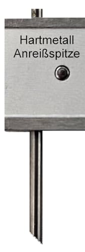 WRS Präz.-Anreißmessschieber mit Rolle und Feststellschraube, INOX, mit auswechselbarer Hartmetall-Spitze, mattverchromt, gelaserte Skala, im Etui, Größe: HM Ersatz-Spitze WRS Präz.-Anreißmessschieber mit Rolle und Feststellschraube, INOX, mit auswechselbarer Hartmetall-Spitze, mattverchromt, gelaserte Skala, im Etui, Größe: HM Ersatz-Spitze von WRS WINTERHOFF