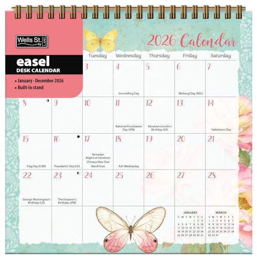 Butterflies Tischkalender 2026 Staffelei Butterflies Tischkalender 2026 Staffelei von WSBL