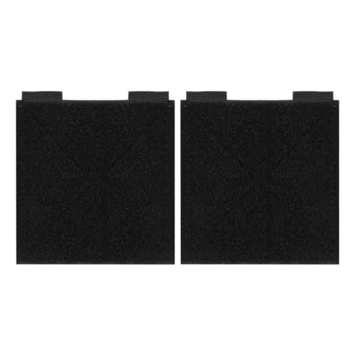 Taktisches Klett-Patch-Board, 10 cm x 10 cm, schwarz, MOLLE-Adapter-Patch-Panel, Militär-Armee-Patch-Adapter-Panel zum Präsentieren von Abzeichen und Abzeichen (schwarz, 2 Stück) von WSHuayee