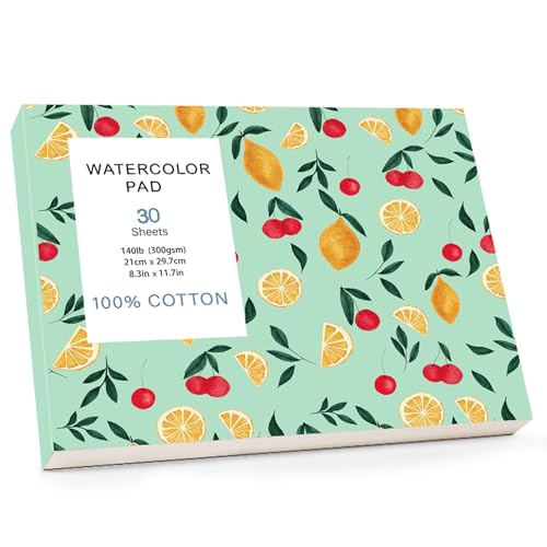 A4 Aquarellpapier, 30 Blatt Watercolor Paper 140 lb/300 GSM Zeichenkarton Aquarell Block für Künstler Studenten Kunstmalerei Zeichnen A4 Aquarellpapier, 30 Blatt Watercolor Paper 140 lb/300 GSM Zeichenkarton Aquarell Block für Künstler Studenten Kunstmalerei Zeichnen von WSICSE