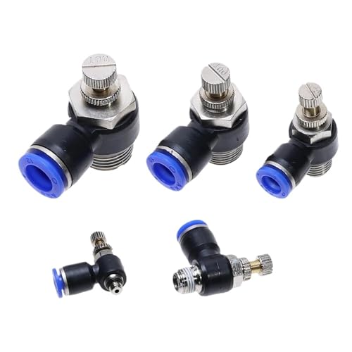 WSJMWKW 1 stücke SL 4 6 8 10 12mm Schnelle verbindung Pneumatische Fitting M5 1/8" 1/4 "3/8" 1/2 Luft Geschwindigkeit regelventil Drossel ventil(SL4-01) von WSJMWKW