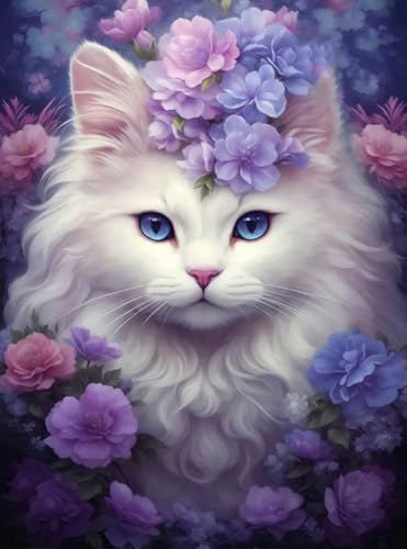 WSLWXSHM Katze Diamond Painting Erwachsene Set, 5D DIY Diamond Art Kits for Beginners Round Full Drill Diamond Painting for Home Wall Decoration Gift 30×40cm, Tier WSLWXSHM Katze Diamond Painting Erwachsene Set, 5D DIY Diamond Art Kits for Beginners Round Full Drill Diamond Painting for Home Wall Decoration Gift 30×40cm, Tier von WSLWXSHM