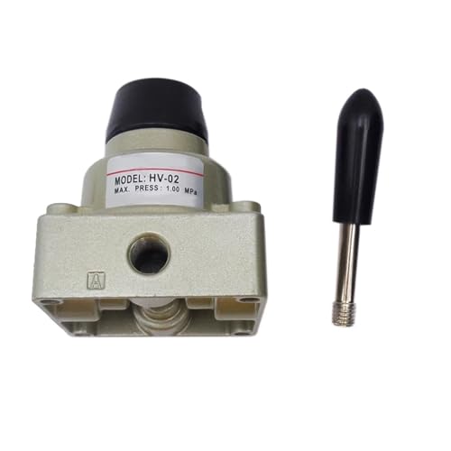 WSNXSQMU 1 Stück HV-02 HV-03 HV-04 3 Positionen 1/4 Zoll 3/8 Zoll 1/2 Zoll BSPT 4 rotierende manuelle Steueranschlüsse handbetätigtes pneumatisches Ventil(HV-200D) von WSNXSQMU