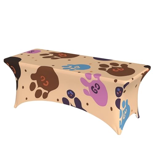 WSOIHFEC Tischdecke mit Hundepfotenabdruck, 1,8 m, Spandex, Tischdecke für rechteckige Tischdecke, elastisch, dehnbar, Tischdecken für Veranstaltungen, Hochzeiten, Bankette, Tischdekoration WSOIHFEC Tischdecke mit Hundepfotenabdruck, 1,8 m, Spandex, Tischdecke für rechteckige Tischdecke, elastisch, dehnbar, Tischdecken für Veranstaltungen, Hochzeiten, Bankette, Tischdekoration von WSOIHFEC