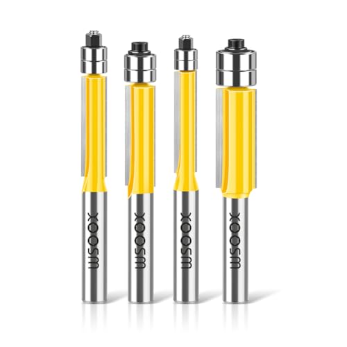 WSOOX 4 Stück 8mm Schaft Bündigfräser Kugellager Oben Kanten Kopierfräser Ø 6.35mm,8mm,9.5mm,12,7 mm. WSOOX 4 Stück 8mm Schaft Bündigfräser Kugellager Oben Kanten Kopierfräser Ø 6.35mm,8mm,9.5mm,12,7 mm. von WSOOX