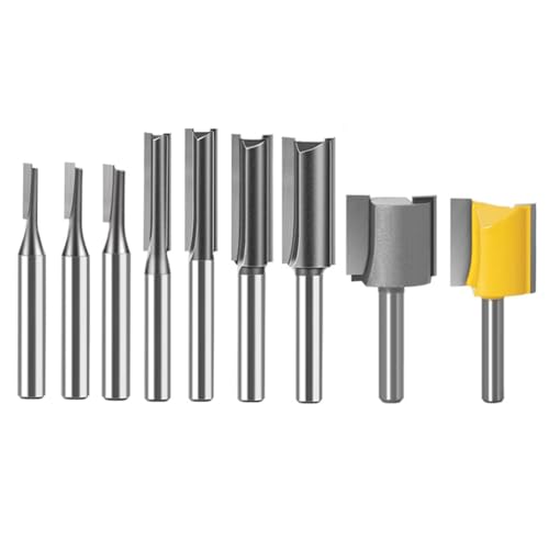WSOOX 9-teiliges gerades Fräser-Bit-Set von Dado für Holzschlitze, Schnittdurchmesser: 1/8 Zoll, 5/32 Zoll, 3/16 Zoll, 1/4 Zoll, 5/16 Zoll, 3/8 Zoll, 1/2 Zoll, 7/8 Zoll, 2,5 cm. WSOOX 9-teiliges gerades Fräser-Bit-Set von Dado für Holzschlitze, Schnittdurchmesser: 1/8 Zoll, 5/32 Zoll, 3/16 Zoll, 1/4 Zoll, 5/16 Zoll, 3/8 Zoll, 1/2 Zoll, 7/8 Zoll, 2,5 cm. von WSOOX