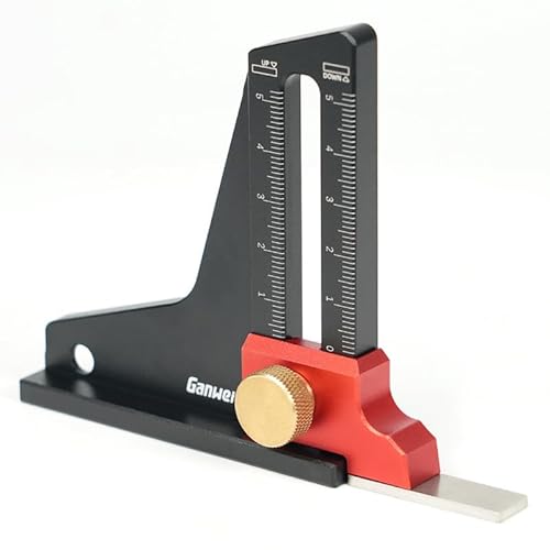 WSOOX Höhenmesser Tiefe Höhe Sägelehre Aluminiumlegierung Höhenmesser für Tischler für Fräsereinstellungen, Tischkreissägeneinstellungen WSOOX Höhenmesser Tiefe Höhe Sägelehre Aluminiumlegierung Höhenmesser für Tischler für Fräsereinstellungen, Tischkreissägeneinstellungen von WSOOX