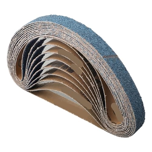 WSQHAO Schleifbänder 10/12 Teile/Satz 520 * 20mm Schleifen Gürtel 40-120 Grit Schleifen Polieren Schleifen Gürtel for Metall Holz Kunststoff(10Pcs 40 Grits) von WSQHAO