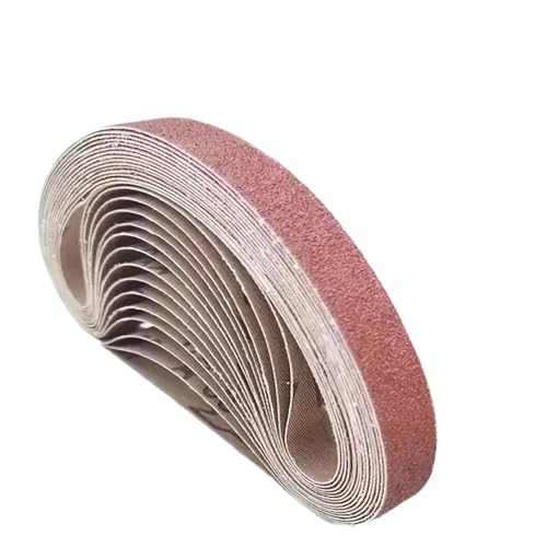 WSQHAO Schleifbänder 10-teiliges Mini-Bandschleifer-Set – kompaktes, tragbares Design for Schleifen, Polieren und Entrosten – 520 x 20 mm (Körnung 60–800)(60 Grit) von WSQHAO