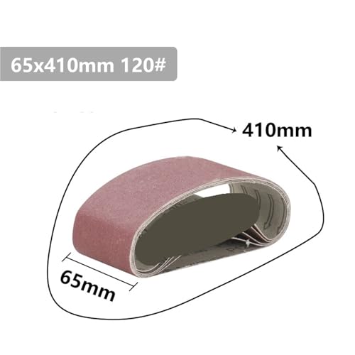 WSQHAO Schleifbänder 15 Stück Schleifbänder 410 x 65 mm Schleifband 40-120 Körnung Schleifbänder Poliermaschine Schleifwerkzeuge for Metall Weichholz(120 Grit) von WSQHAO