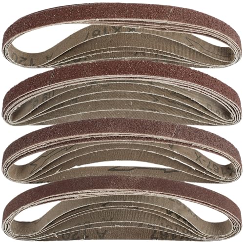 WSQHAO Schleifbänder 20 Stücke 13 X 457 mm Aluminiumoxid-Schleifbänder 40/60/80/120er Körnung Schleifband for Schleifen von Holz, Metall, Kunststoff WSQHAO Schleifbänder 20 Stücke 13 X 457 mm Aluminiumoxid-Schleifbänder 40/60/80/120er Körnung Schleifband for Schleifen von Holz, Metall, Kunststoff von WSQHAO