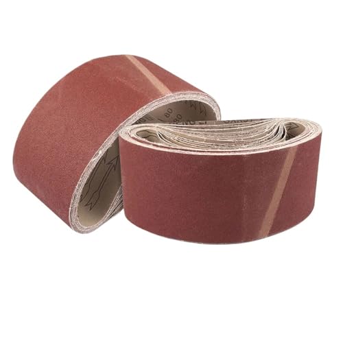 WSQHAO Schleifbänder 4 Stück 610 mm x 100 mm Schleifbänder Schleifband Schleifband Schleifpapier Bandschleifer Zubehör for Polieren von Metall(60) von WSQHAO